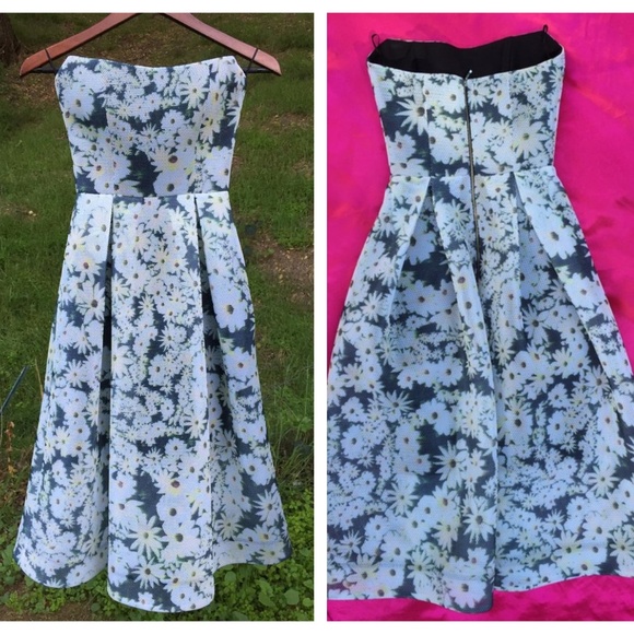 NICHOLAS Daisy Floral Mesh Ball Dress - Picture 3 of 4